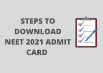 steps to download neet 2021 admit card