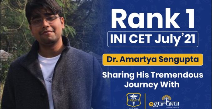 INI-CET Ranker Success Story