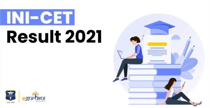 INI CET results 2021